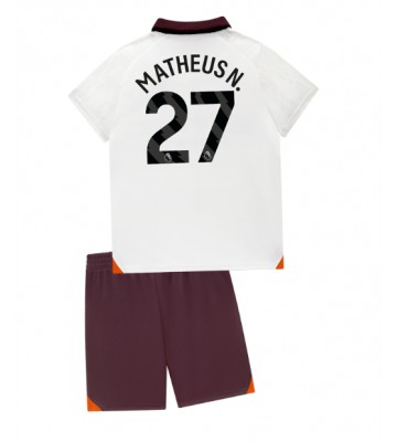 Manchester City Matheus Nunes #27 Replica Away Stadium Kit for Kids 2023-24 Short Sleeve (+ pants)